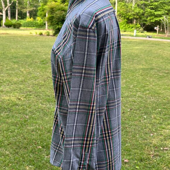 M Izod Men’s Plaid Primary Color Button Down Shirt with minor flaw - Picture 8 of 14